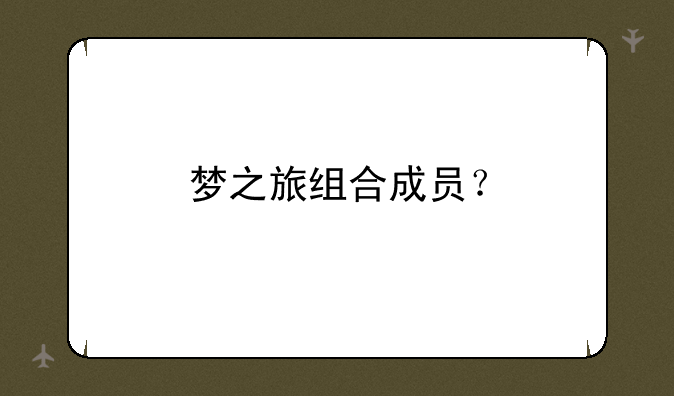 梦之旅组合成员？