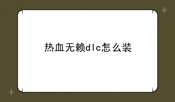 热血无赖dlc怎么装