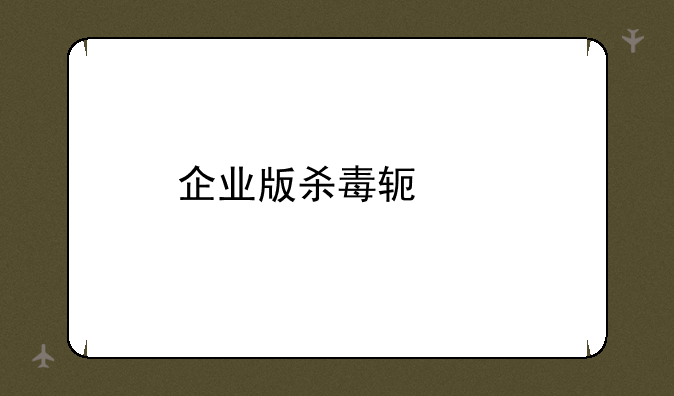 企业版杀毒软件