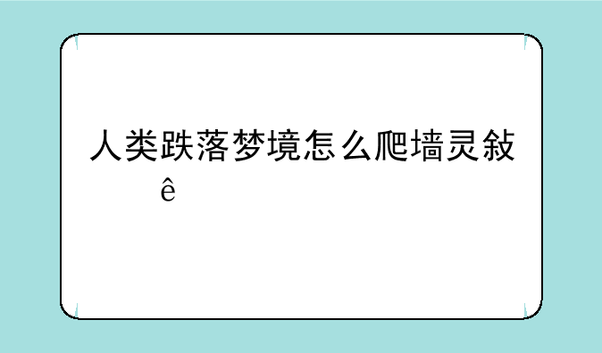 人类跌落梦境怎么爬墙灵敏度
