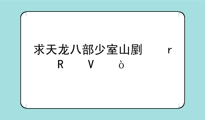 求天龙八部少室山副本攻略？