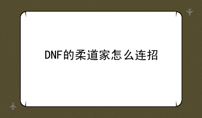 DNF的柔道家怎么连招