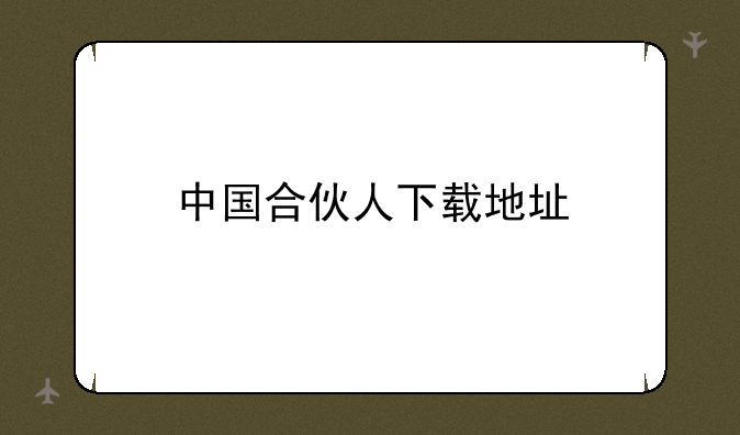 中国合伙人下载地址