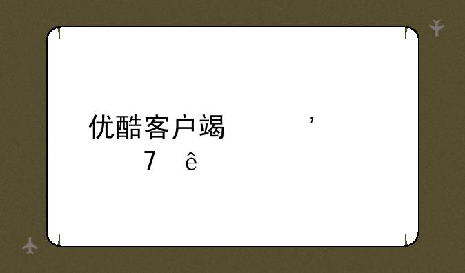 优酷客户端安装不了