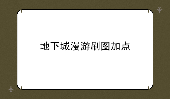 地下城漫游刷图加点