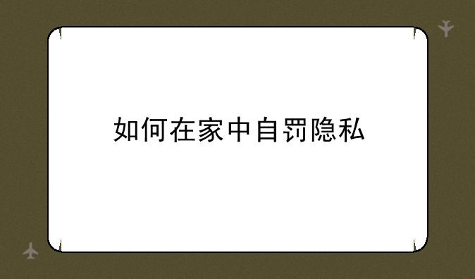 如何在家中自罚隐私