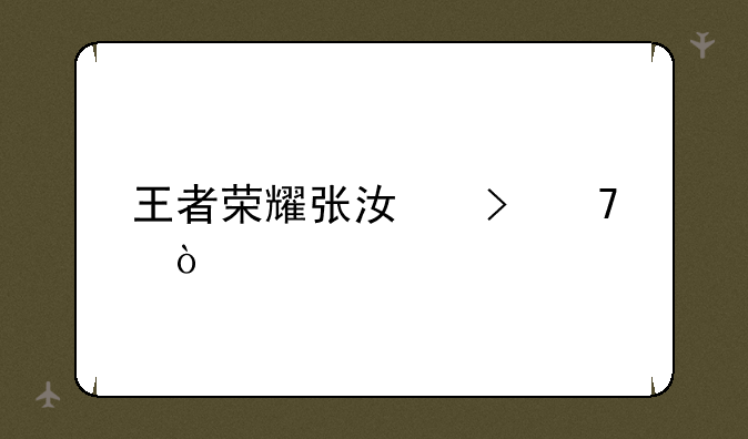 王者荣耀张江台词？