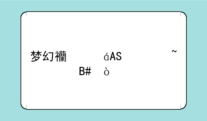 梦幻西游PT符石组合？