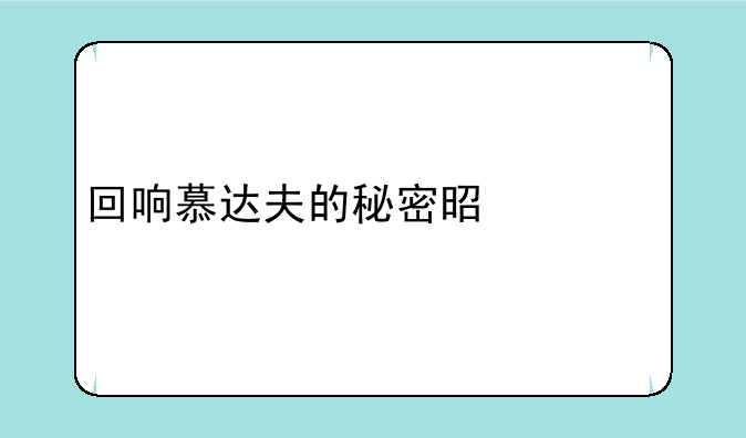 回响慕达夫的秘密是什么