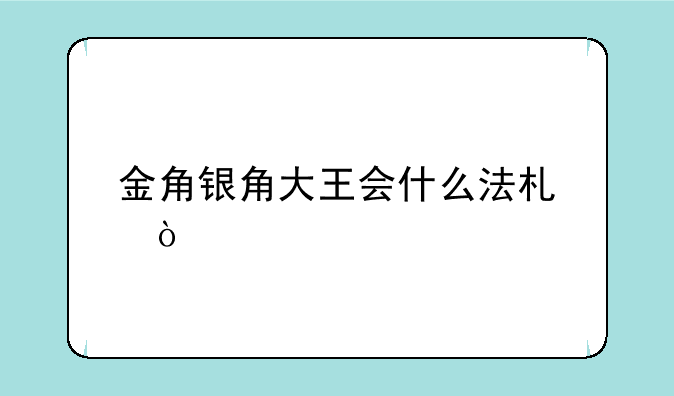 金角银角大王会什么法术？