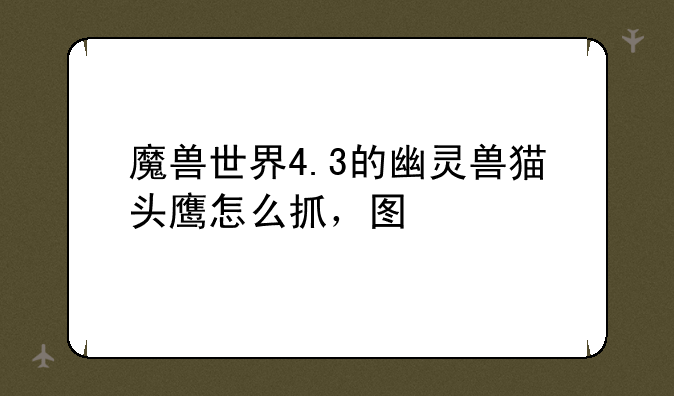 魔兽世界4.3的幽灵兽猫头鹰怎么抓，图