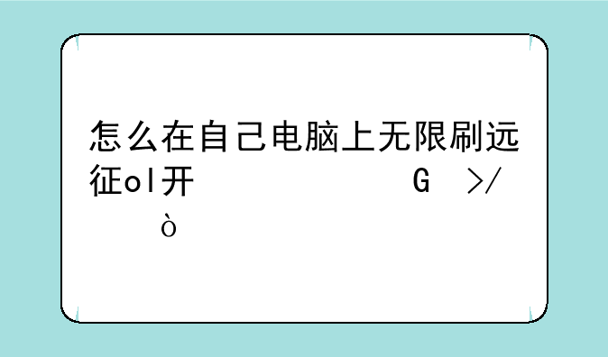 怎么在自己电脑上无限刷远征ol开心网友令？