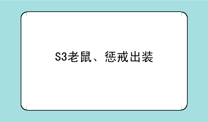 S3老鼠、惩戒出装