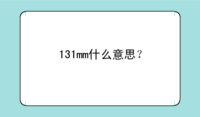 131mm什么意思？