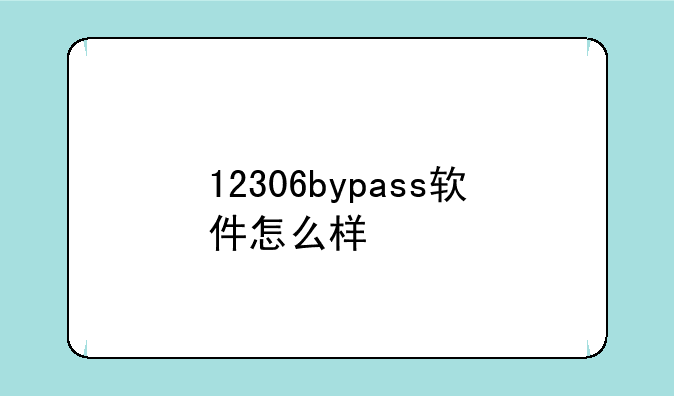 12306bypass软件怎么样