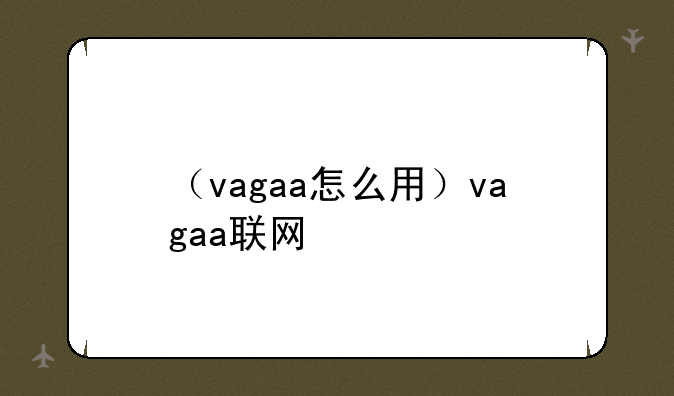 （vagaa怎么用）vagaa联网