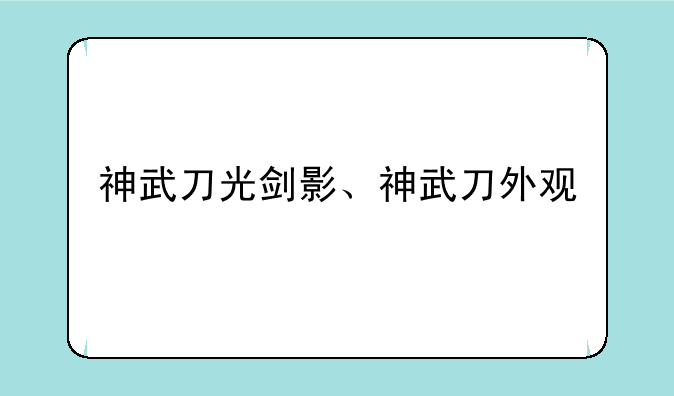 神武刀光剑影、神武刀外观
