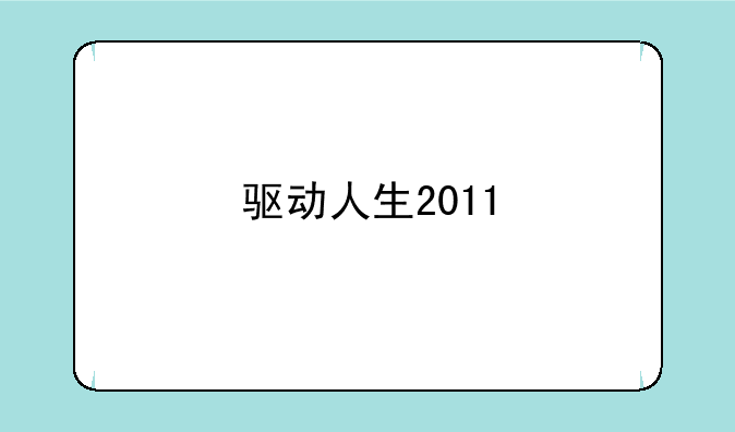 驱动人生2011